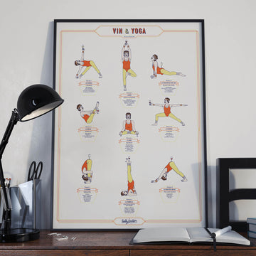 Wine and Yoga Poster